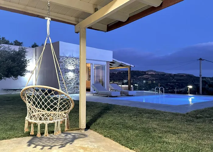 Villa Michael Triopetra Private Villa, Private Swimming Pool, Garden, Panoramic Sunset