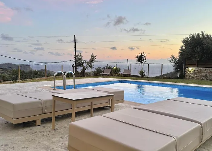 Villa Michael Triopetra Private Villa, Private Swimming Pool, Garden, Panoramic Sunset