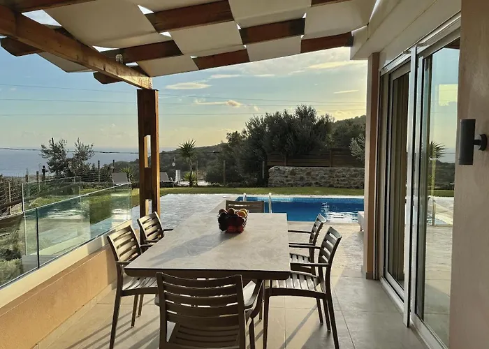 Villa Michael Triopetra Private Villa, Private Swimming Pool, Garden, Panoramic Sunset
