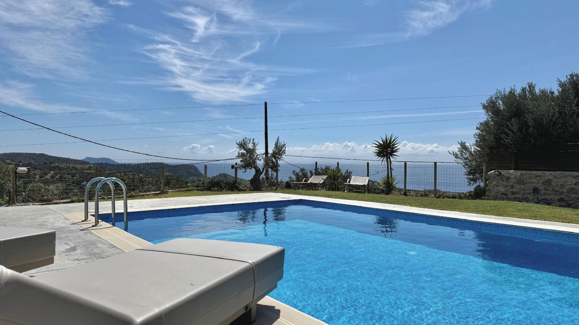 Michael Private Villa, Private Swimming Pool, Garden, Panoramic Sunset * Triopetra